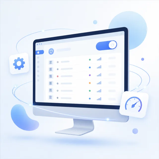 Illustration of the v2rayN desktop client interface